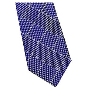 Massimo Bizzocchi Tie Mens Purple Plaid Silk Woven Italy Skinny Necktie NEW $150
